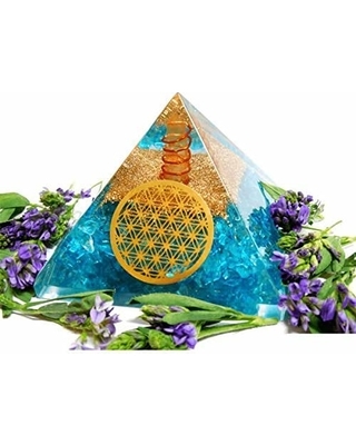 Blue Dyed Apetite Orgone Pyramid