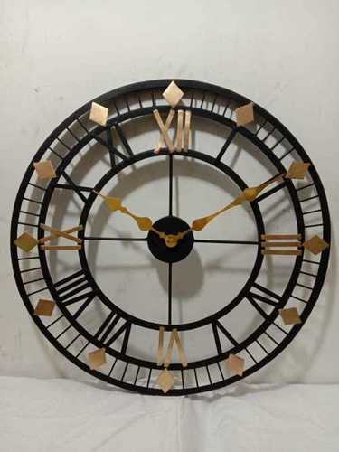 Black Metal Wall Clock