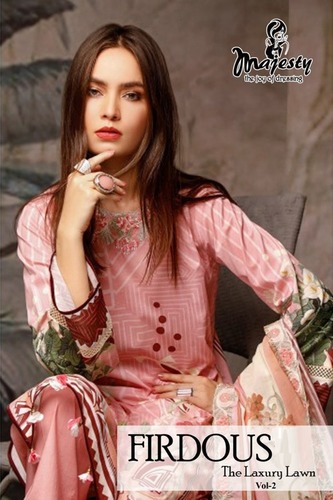 Majesty Firdous The Luxury Lawn Vol 2 Lawn Cotton Pakistani Suit Catalog