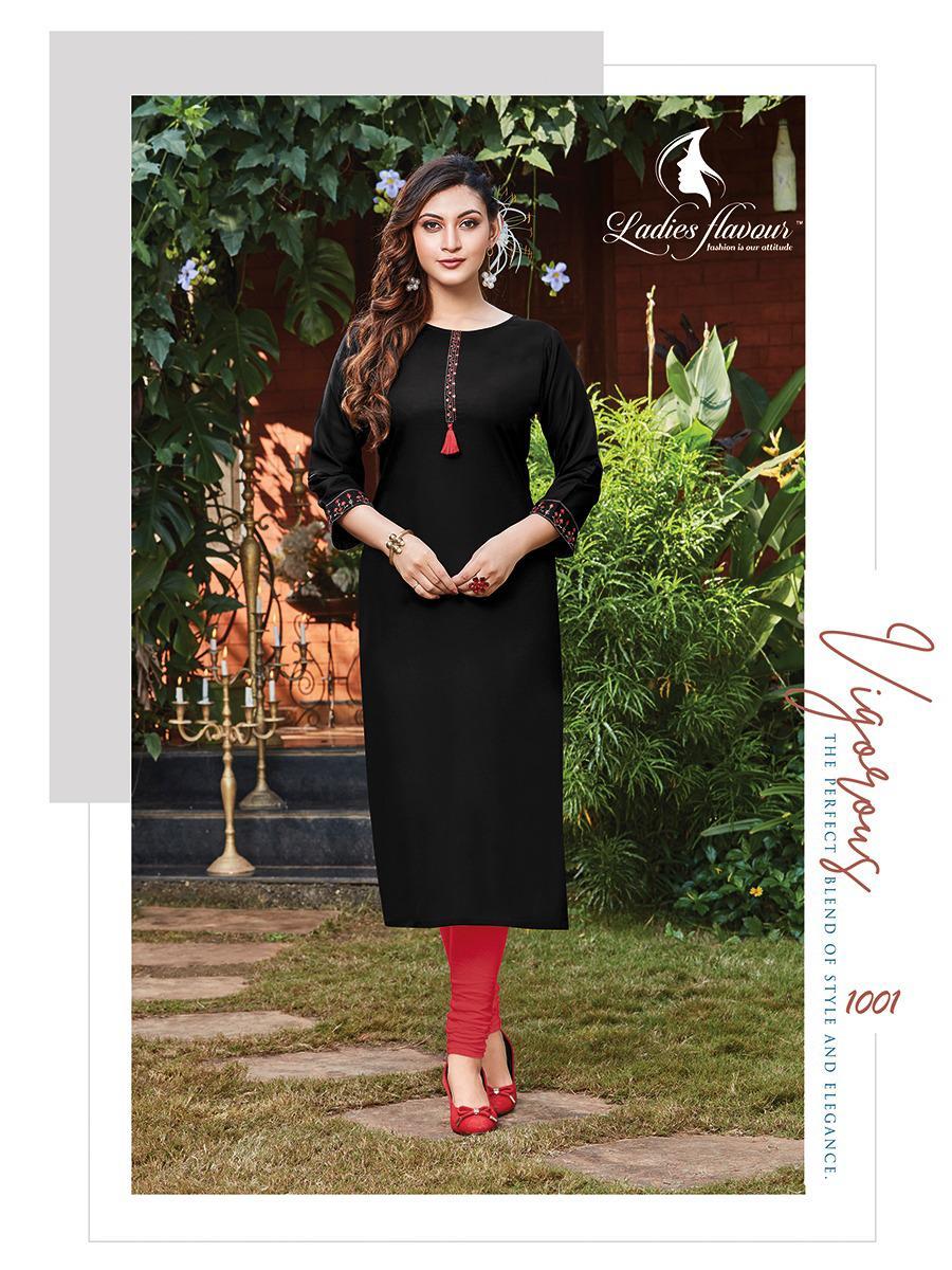 Ladies Flavour Serena Vol 3 Rayon With Embroidery Work Kurti Catalog