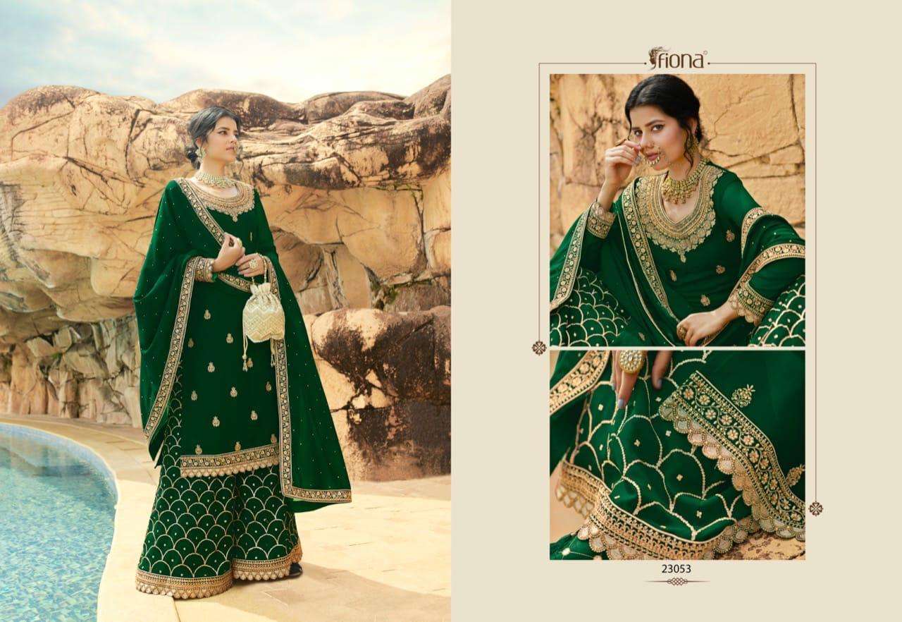 Fiona Shehnaaz Georgette With Embroidery Work Designer Suit Catalog