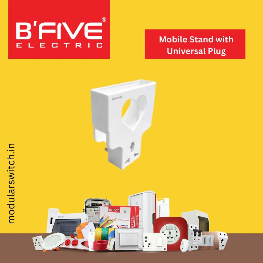 Mobile Stand With Universal Plug - Color: White