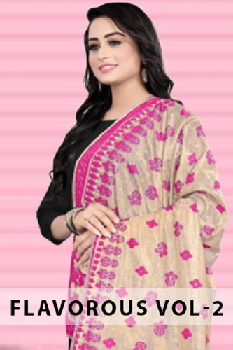 Multi Color Flavorous Vol-2 Knitting With Additional Work Dupatta Catalog Collection