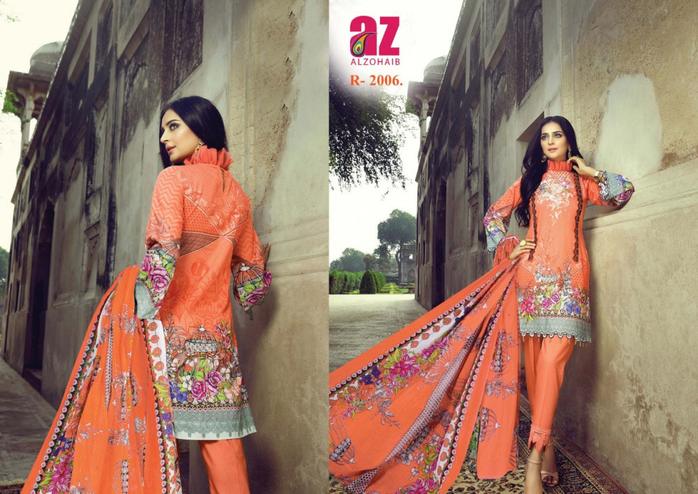 AL Zohaib Roohi Pure Lawn Cotton Pakistani Print Salwar Suits Catalog