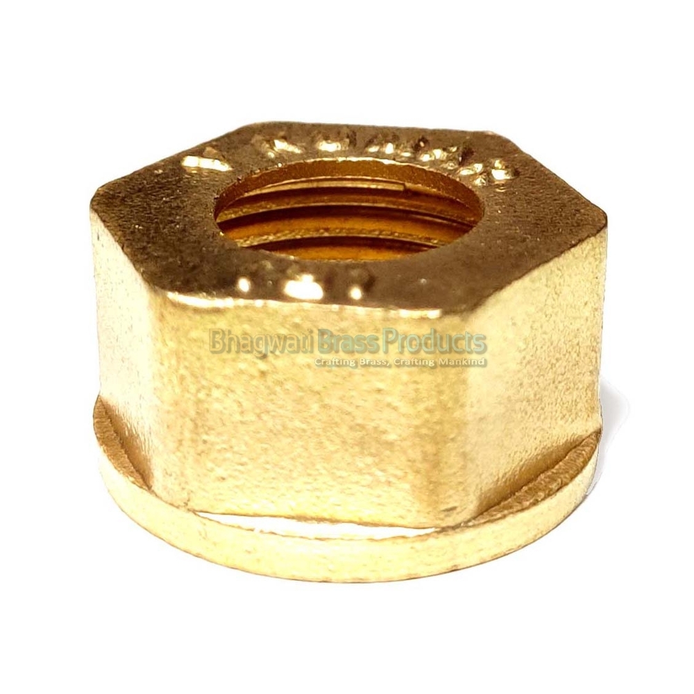 Hex Collar Nut Plain - Color: Golden