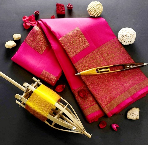 Saree - Soft Lichi Silk Fabric, Multi Color With Rich Pallu & Jacquard Work, Traditional Bollywood Style