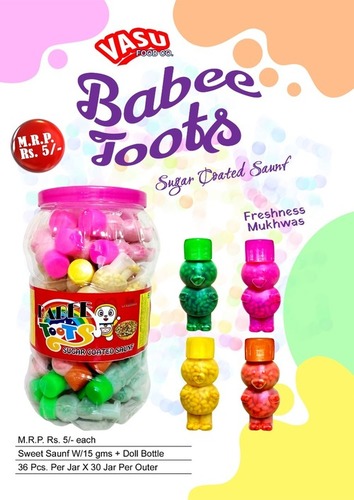 New Toots - Sugar Coated Fennel Seeds 15g Bottle 36 Pieces Per Jar - Solid Form Bite-Sized Treat