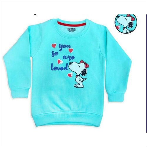 Girl's Round Neck Fleece Sweatshirts