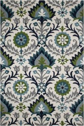 Lotty Green Suzani Hand Tufted Carpet