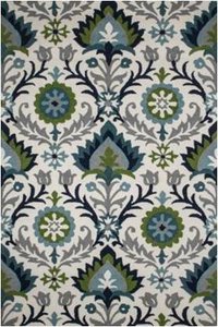 Lotty Green Suzani Hand Tufted Carpet