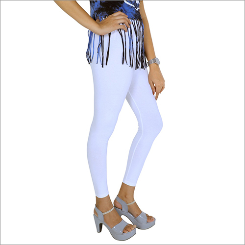 Ladies White Cotton Legging - Cotton Material, Sizes S to XL | Casual Wear for All Season Comfort and Versatility