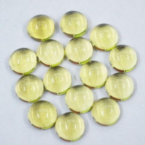 8mm Lemon Quartz Round Cabochon Loose Gemstones