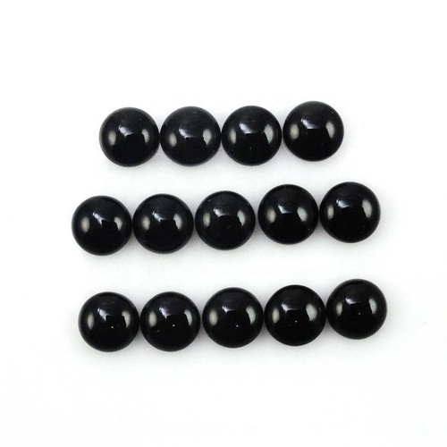 2mm Black Spinel Round Cabochon Loose Gemstones