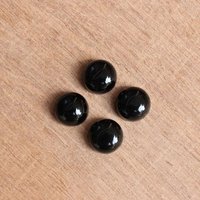 6mm Black Spinel Round Cabochon Loose Gemstones