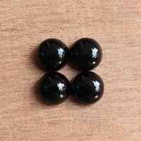 7mm Black Spinel Round Cabochon Loose Gemstones
