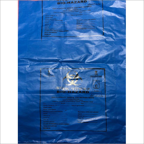 Blue Plastic Disposable Garbage Bags