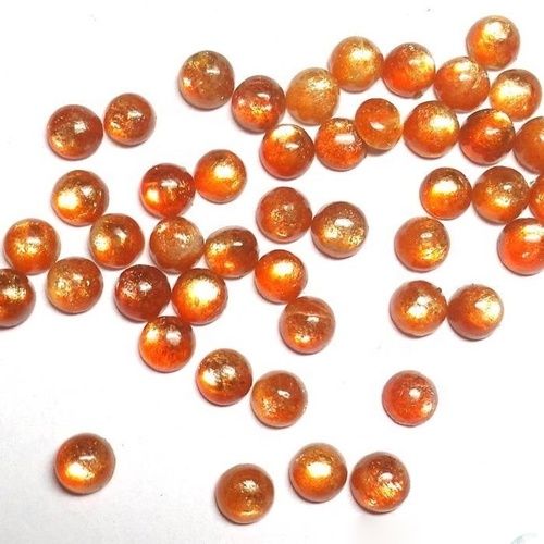 6mm Sunstone Round Cabochon Loose Gemstones