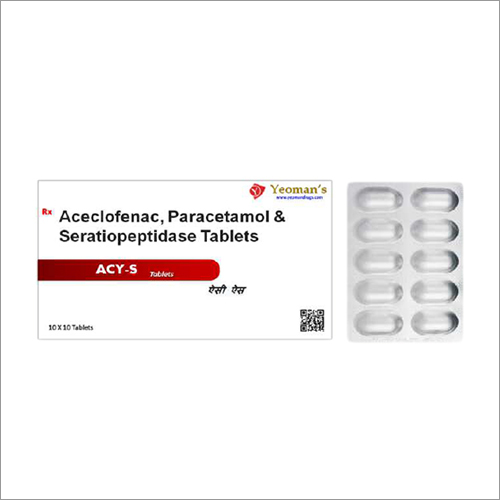 Aceclofenac, Paracetamol And Serratiopeptidase Tablets General Medicines