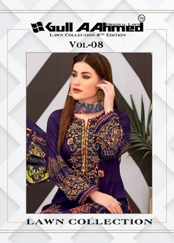 Gull Ahmed Vol 8 Luxury Lawn Cotton Karachi Printed Dress Material Catalog