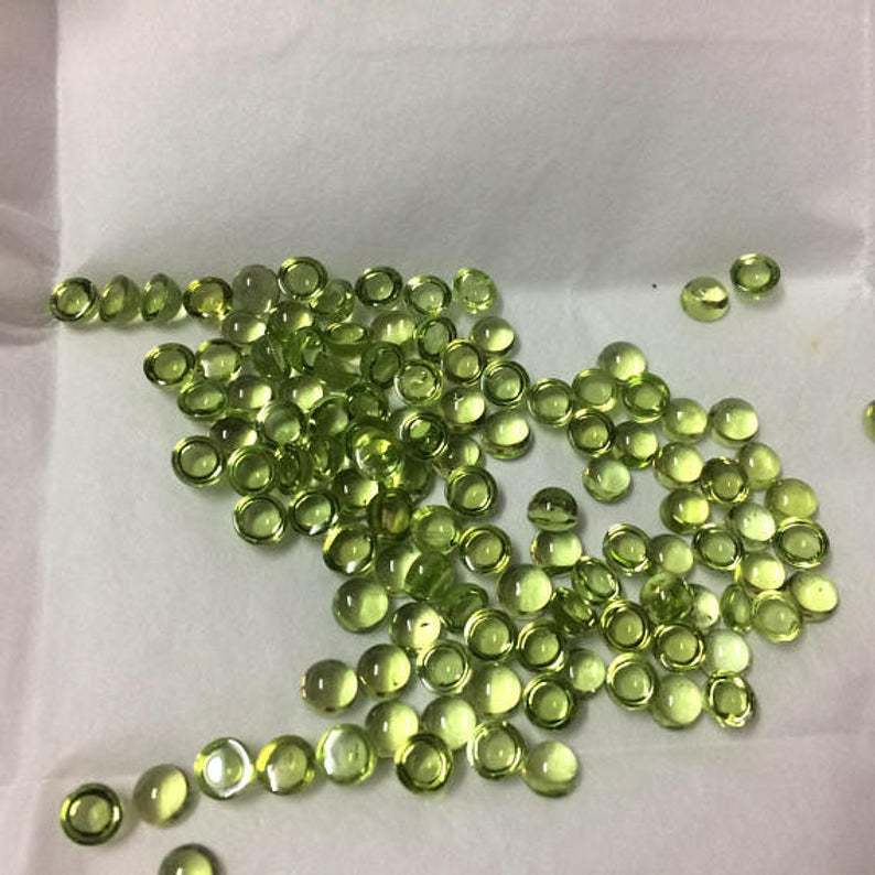 2mm Peridot Round Cabochon Loose Gemstones
