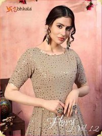 Shubhkala Flory Vol 12 Silk Georgette Designer Gown Catalog Collection