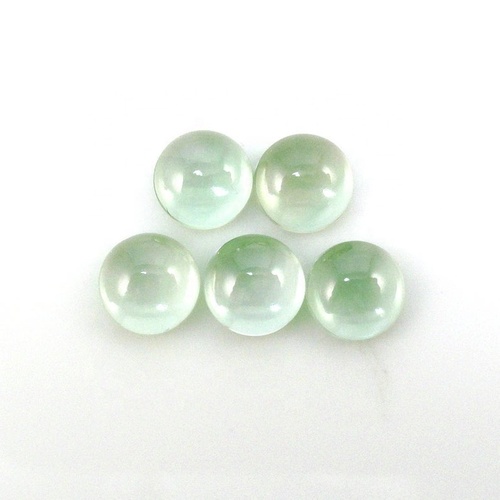 5mm Green Amethyst Round Cabochon Loose Gemstones