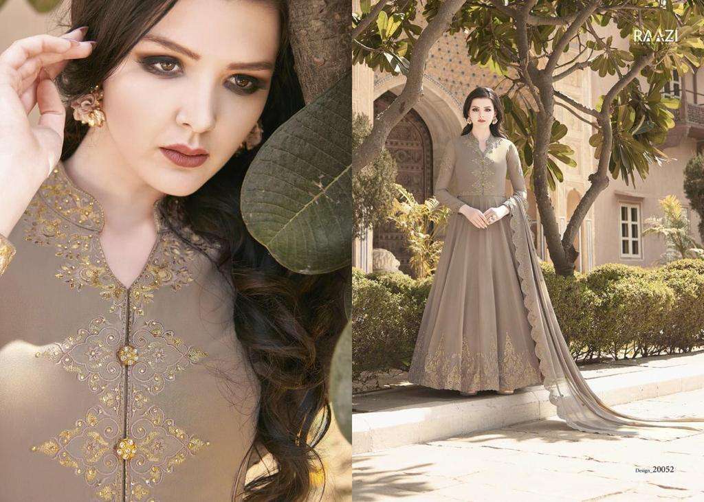 Raazi Almas Georgette Designer Anarkali SuitCatalog Collection