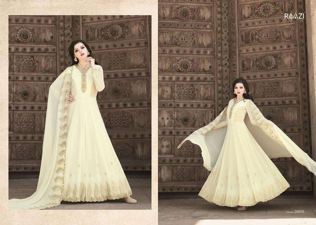 Raazi Almas Georgette Designer Anarkali SuitCatalog Collection