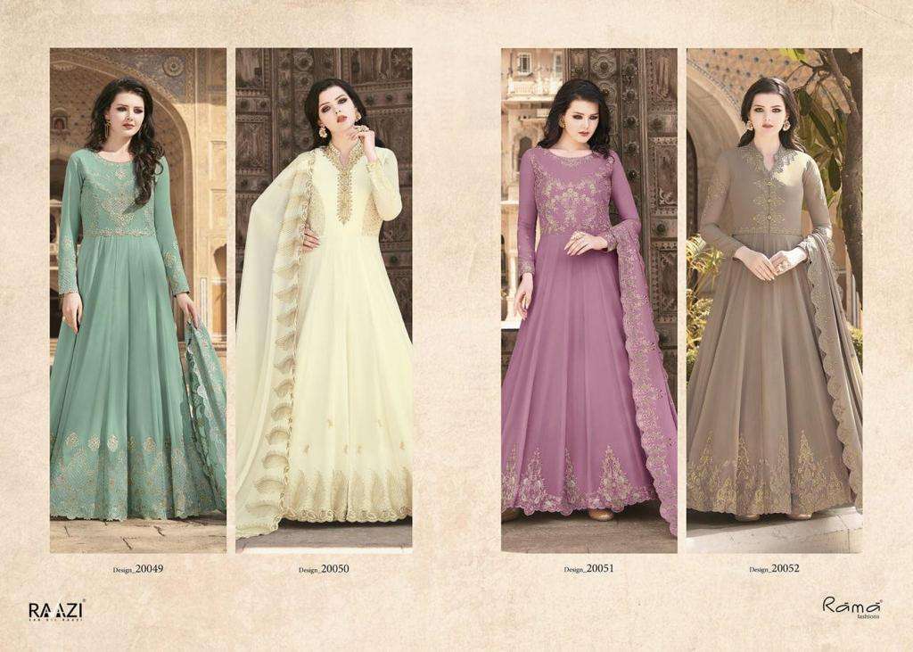 Raazi Almas Georgette Designer Anarkali SuitCatalog Collection