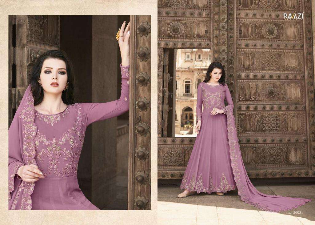 Raazi Almas Georgette Designer Anarkali SuitCatalog Collection