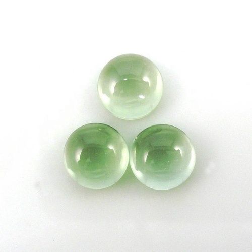 7mm Green Amethyst Round Cabochon Loose Gemstones