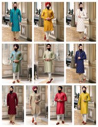Designer Party Wear Silk Kurta With Pajama Catalog Collection