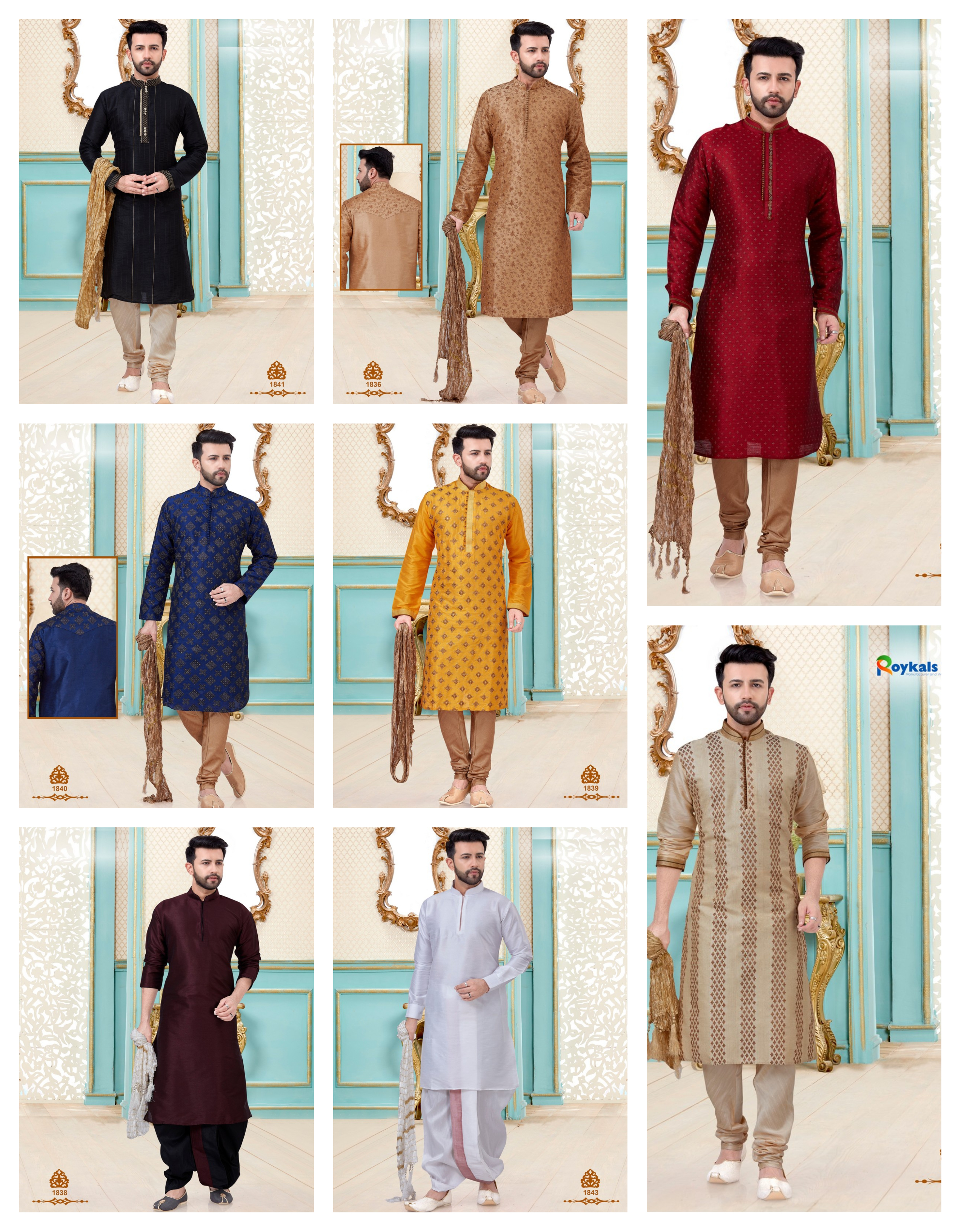 Festive Wear Mens Vol 1 Designer Kurta Payjama Mens Wear Catalog Collection