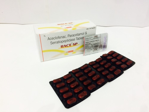 Aceclofenac, Paracetamol & Serratiopeptidase