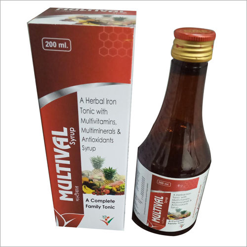 Liquid 200 Ml Herbal Iron Tonic With Multivitamins Multiminerals And Antioxidants Syrup