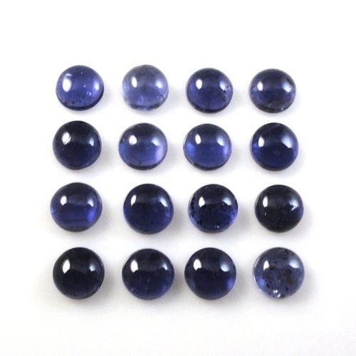 2.5mm Iolite Round Cabochon Loose Gemstones