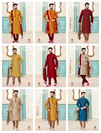 Festive Wear Exclusive Kurta With Dhoti Style Mens Wear Catalog Collection