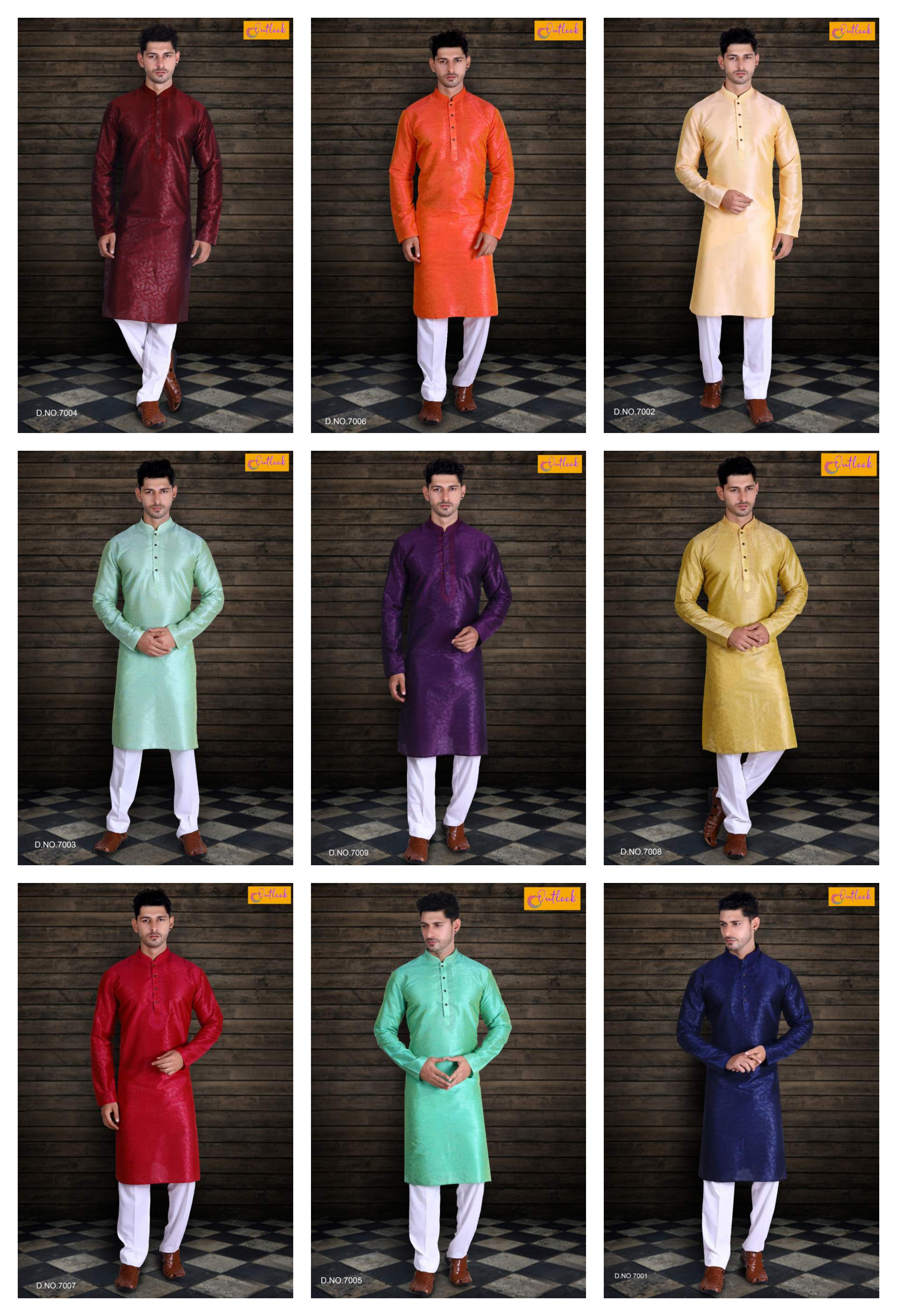 Outlook Vol 7 Ethnic Wear Kurta Pajama Mens Wear Catalog Collection