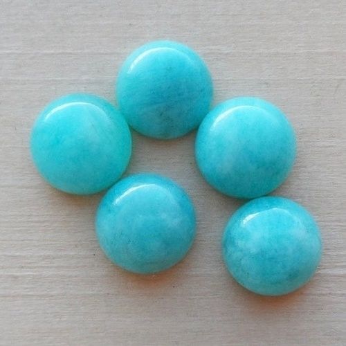 7mm Amazonite Round Cabochon Loose Gemstones