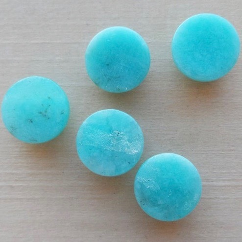7mm Amazonite Round Cabochon Loose Gemstones