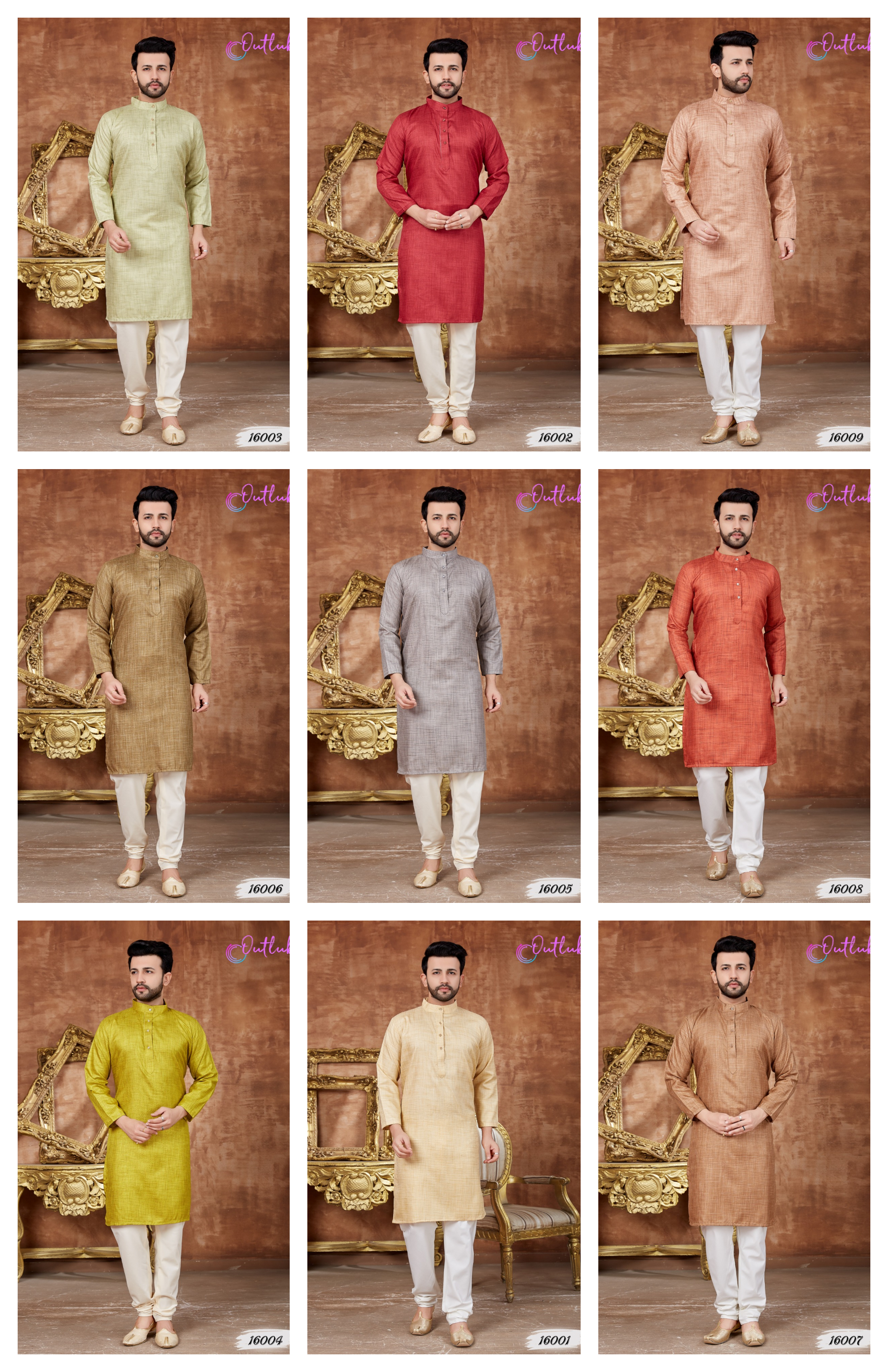 Outlook Vol 16 Festive Wear Kurta Pajama Mens Wear Catalog Collection