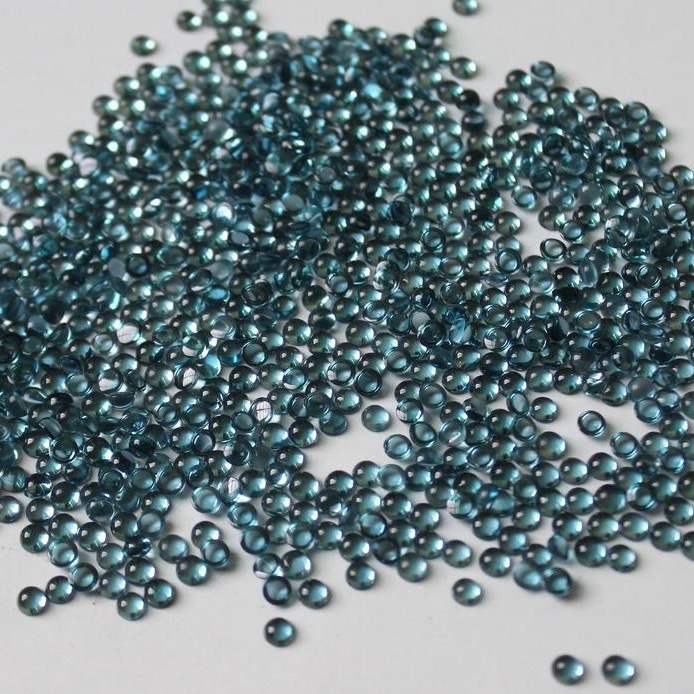 3mm London Blue Topaz Round Cabochon Loose Gemstones