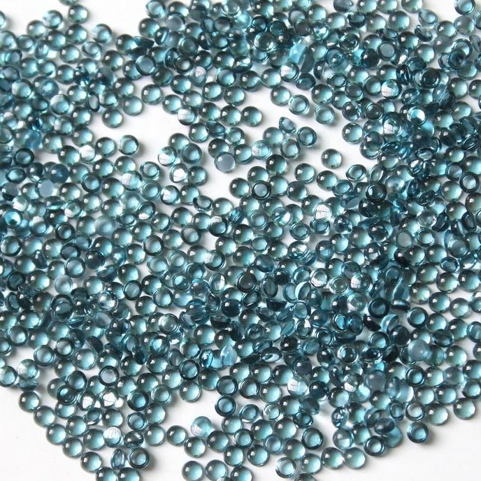 3mm London Blue Topaz Round Cabochon Loose Gemstones
