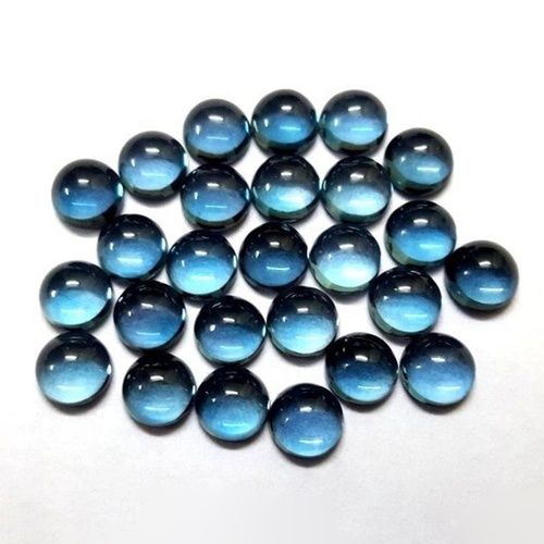 4mm London Blue Topaz Round Cabochon Loose Gemstone