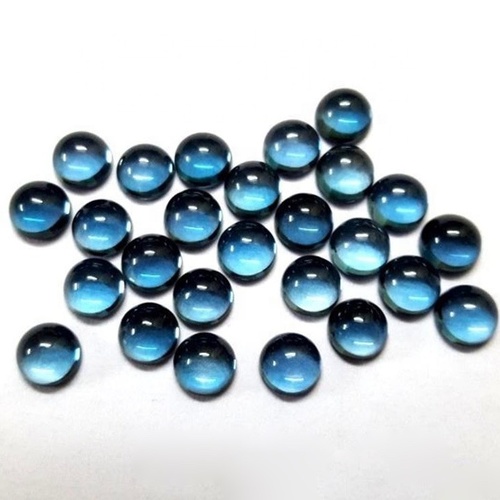 5mm London Blue Topaz Round Cabochon Loose Gemstones