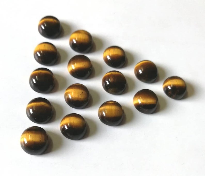 5mm Tiger Eye Round Cabochon Loose Gemstones