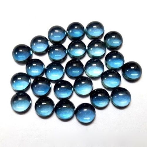 8mm London Blue Topaz Round Cabochon Loose Gemstones