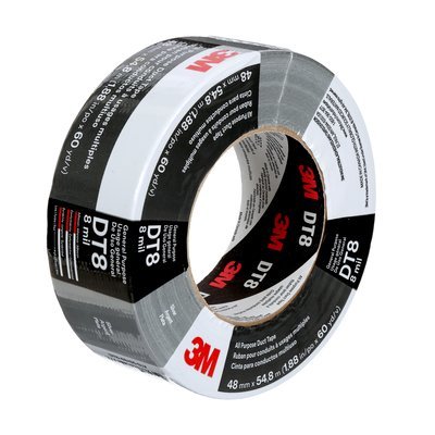 3M DT8 Industrial Strength Multi-Use Duct Tape, Silver, 1.88in x 25 yd x 8 mil Thickness
