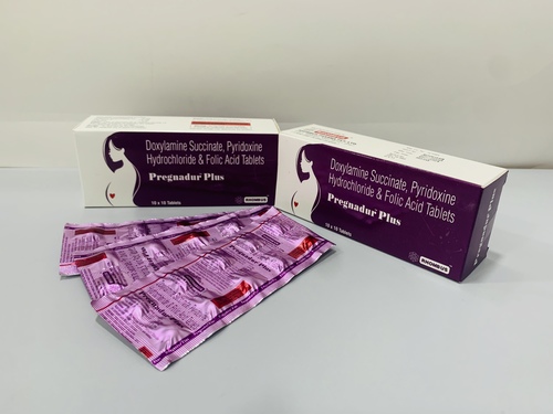 Doxylamine 10mg, Pyridoxine 10mg, Folic Acid 2.5mg