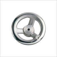 Aluminium Hand Wheel - 100mm Diameter, 15mm Bore Diameter | Polished Finish, 3-spoke Design, Threaded Mounting